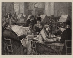 En la sala de lectura de una biblioteca pública de Londres